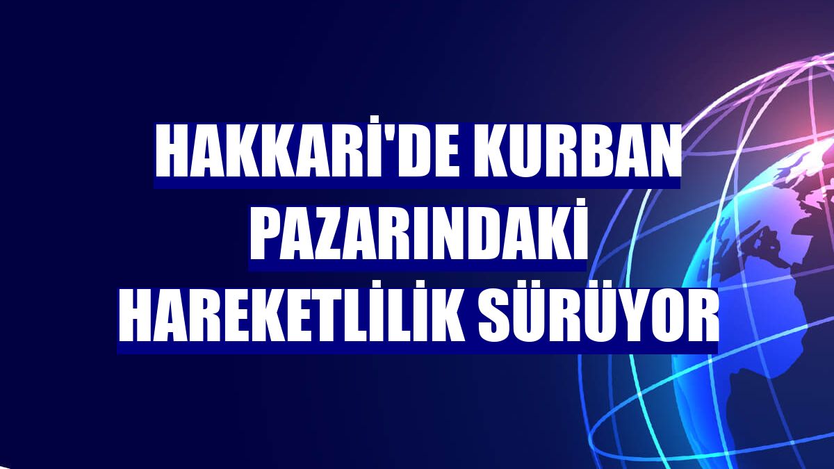Hakkari'de kurban pazarındaki hareketlilik sürüyor