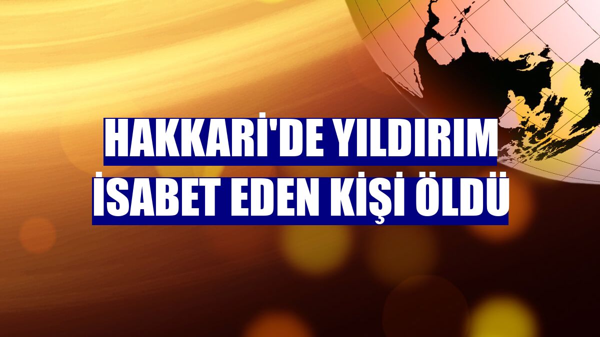 Hakkari'de yıldırım isabet eden kişi öldü