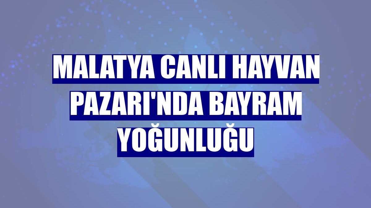 Malatya Canlı Hayvan Pazarı'nda bayram yoğunluğu