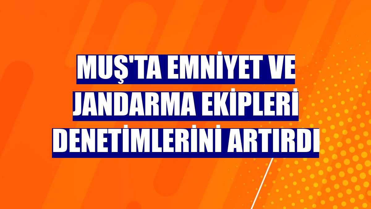 Muş'ta emniyet ve jandarma ekipleri denetimlerini artırdı