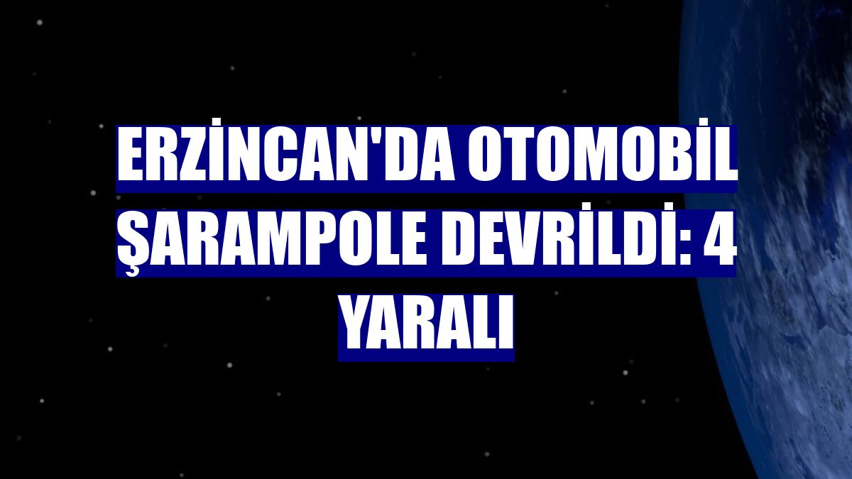 Erzincan'da otomobil şarampole devrildi: 4 yaralı