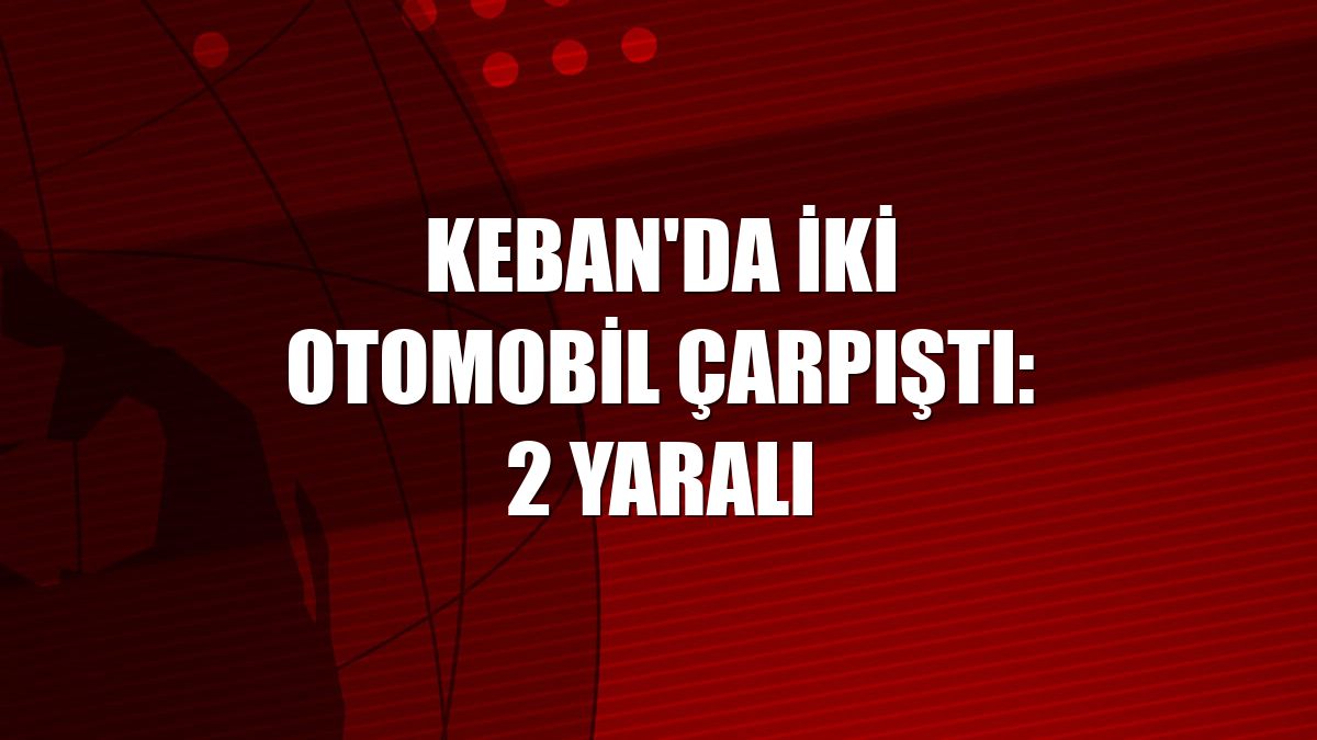 Keban'da iki otomobil çarpıştı: 2 yaralı