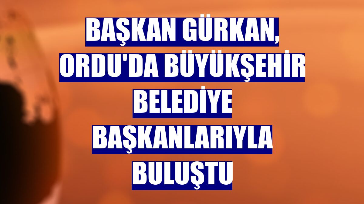 Başkan Gürkan, Ordu'da Büyükşehir Belediye Başkanlarıyla buluştu
