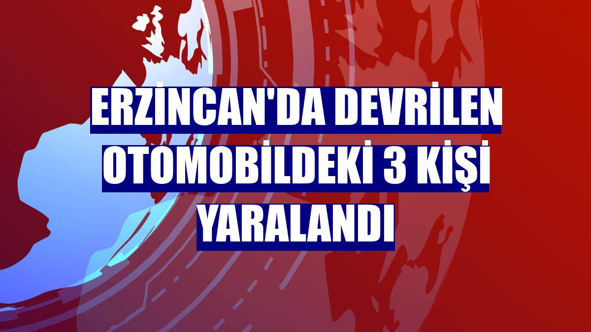 Erzincan'da devrilen otomobildeki 3 kişi yaralandı