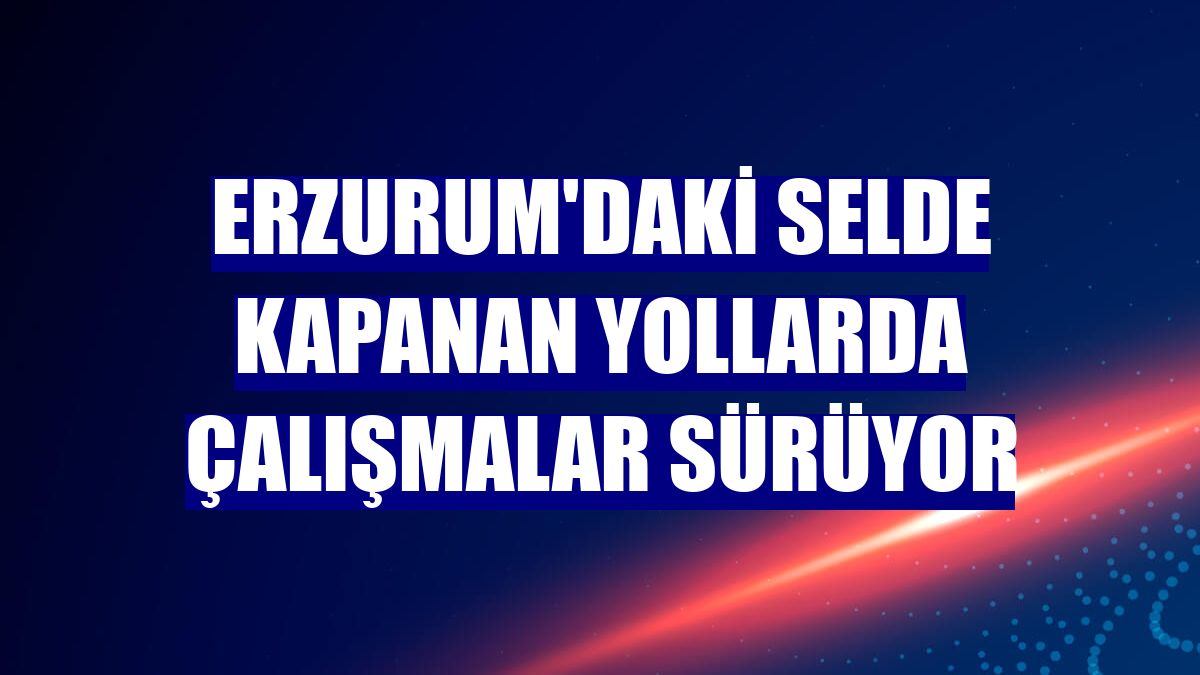 Erzurum'daki selde kapanan yollarda çalışmalar sürüyor