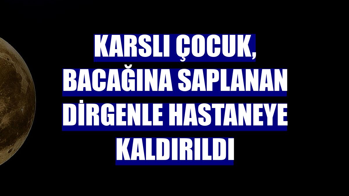 Karslı çocuk, bacağına saplanan dirgenle hastaneye kaldırıldı