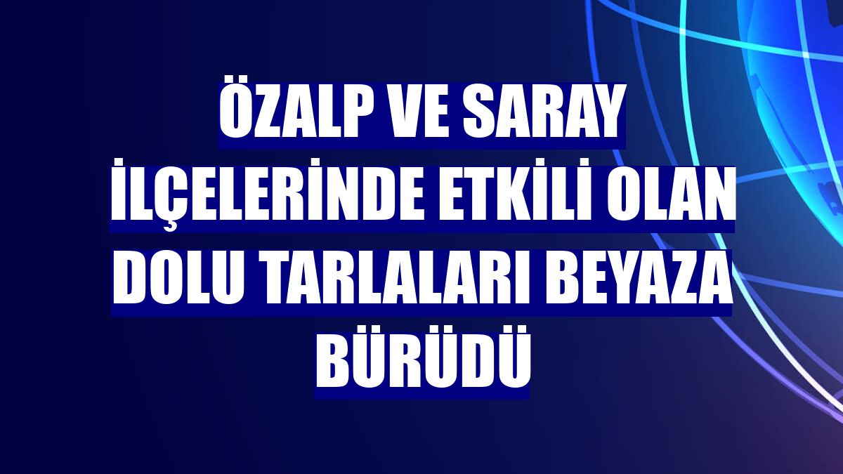 Özalp ve Saray ilçelerinde etkili olan dolu tarlaları beyaza bürüdü