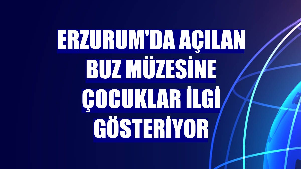Erzurum'da açılan buz müzesine çocuklar ilgi gösteriyor
