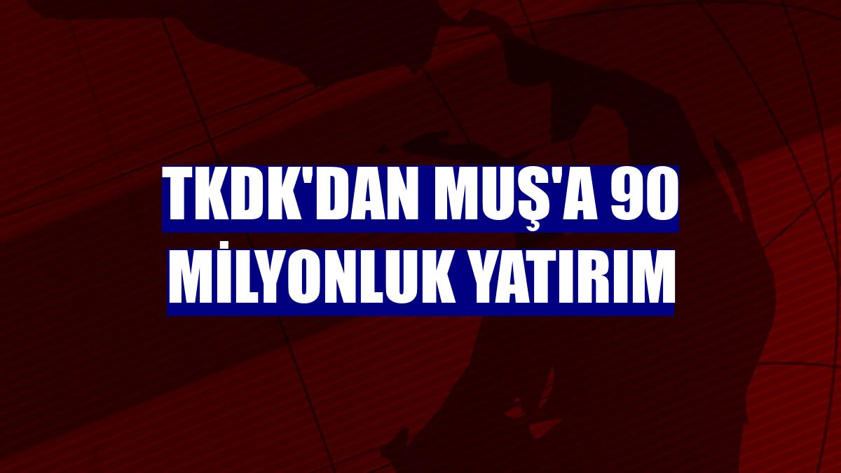 TKDK'dan Muş'a 90 milyonluk yatırım