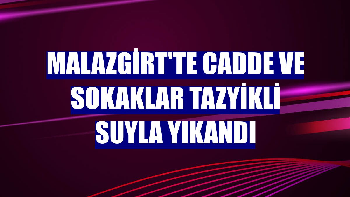 Malazgirt'te cadde ve sokaklar tazyikli suyla yıkandı