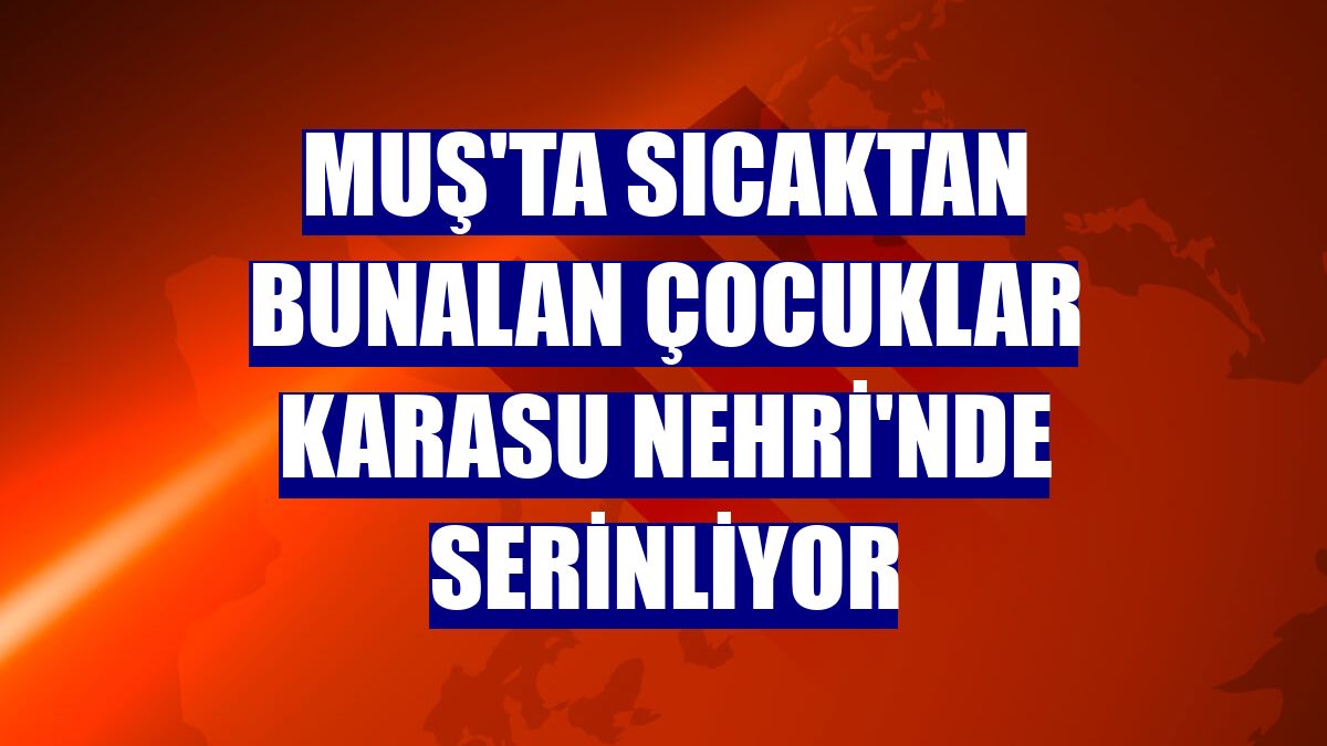 Muş'ta sıcaktan bunalan çocuklar Karasu Nehri'nde serinliyor