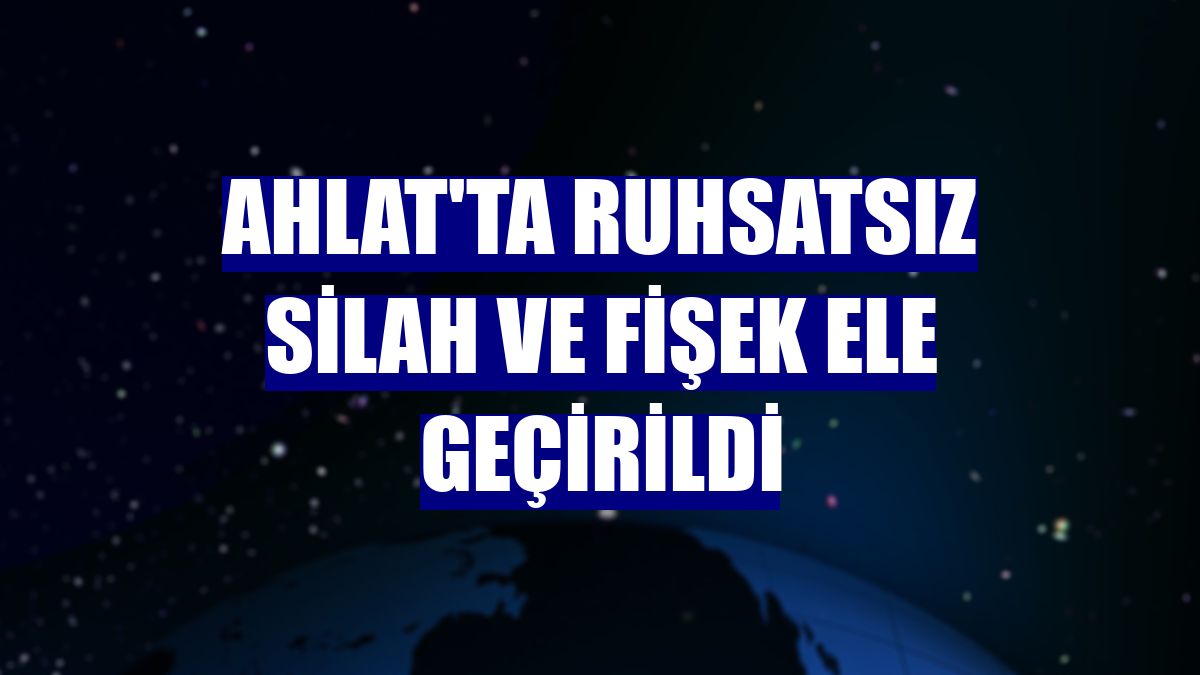 Ahlat'ta ruhsatsız silah ve fişek ele geçirildi