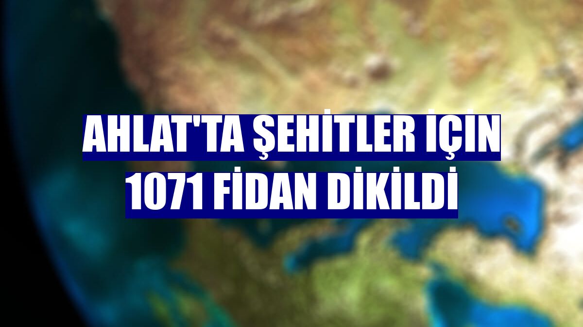 Ahlat'ta şehitler için 1071 fidan dikildi