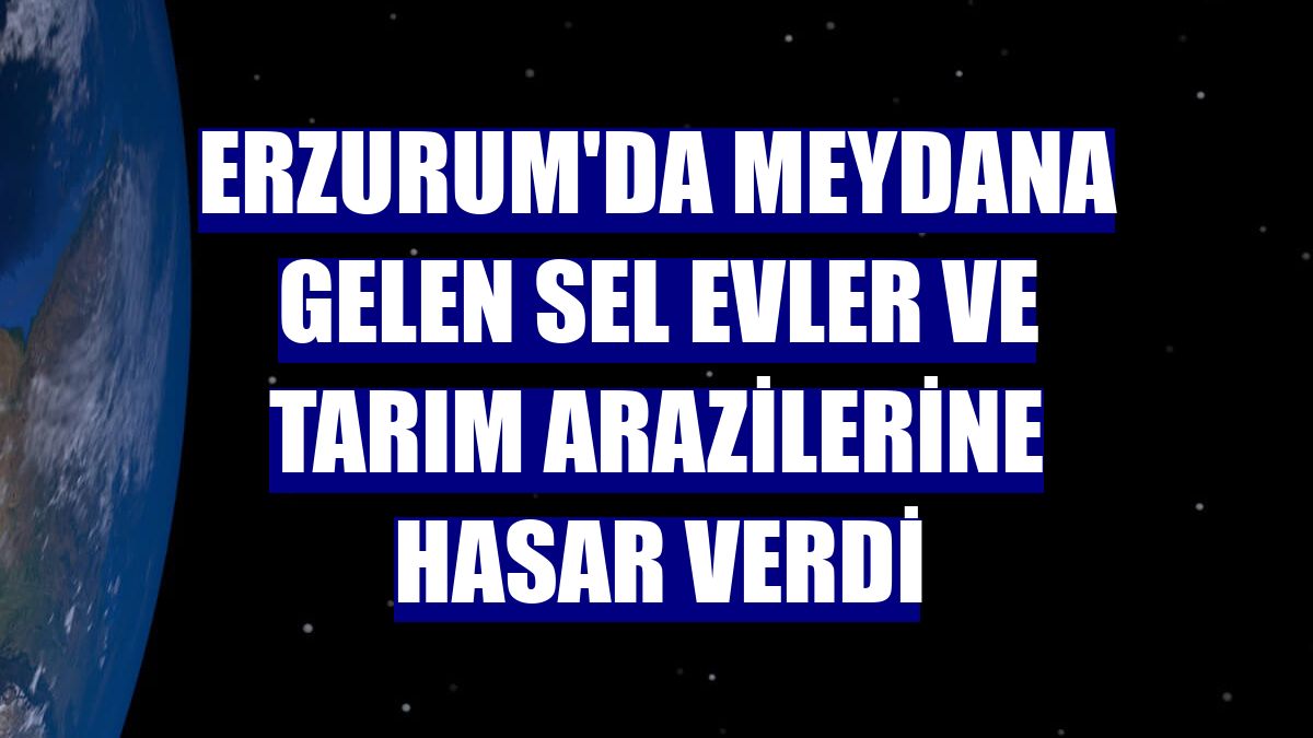 Erzurum'da meydana gelen sel evler ve tarım arazilerine hasar verdi