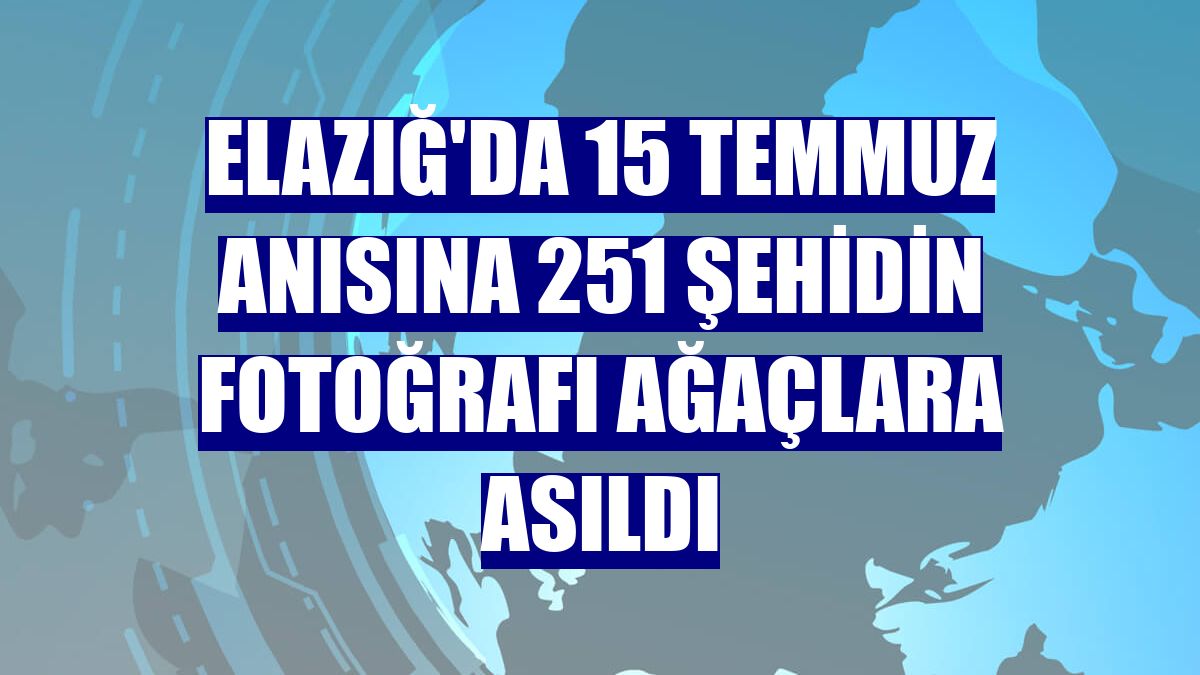 Elazığ'da 15 Temmuz anısına 251 şehidin fotoğrafı ağaçlara asıldı