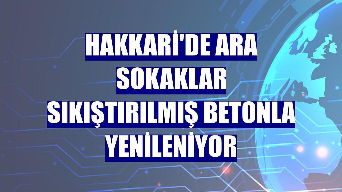 Hakkari'de ara sokaklar sıkıştırılmış betonla yenileniyor