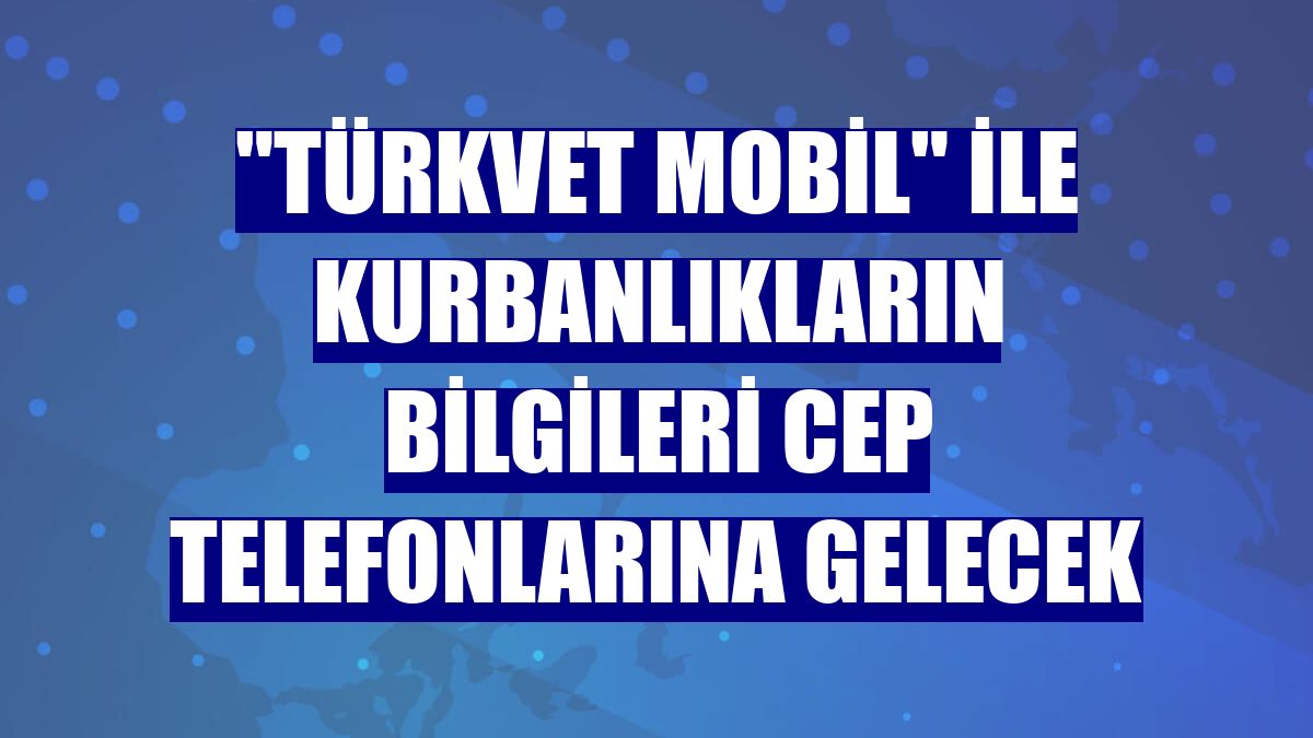 "TÜRKVET mobil" ile kurbanlıkların bilgileri cep telefonlarına gelecek