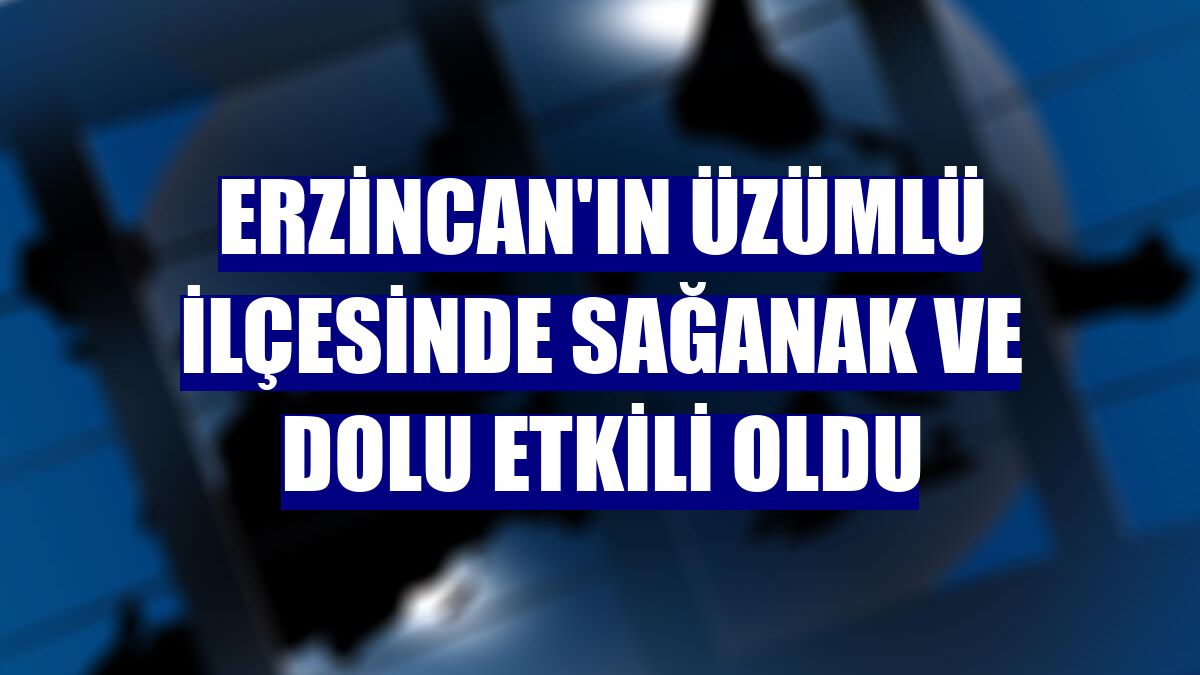 Erzincan'ın Üzümlü ilçesinde sağanak ve dolu etkili oldu