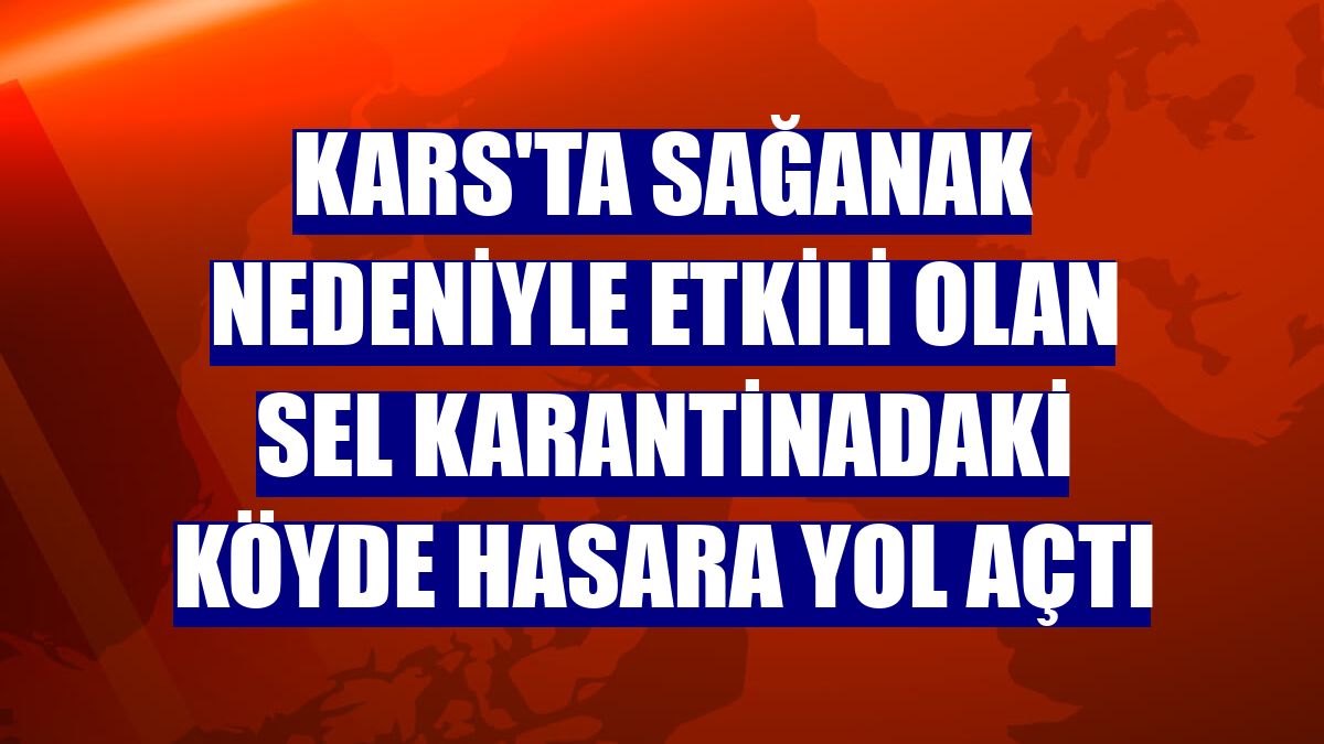 Kars'ta sağanak nedeniyle etkili olan sel karantinadaki köyde hasara yol açtı