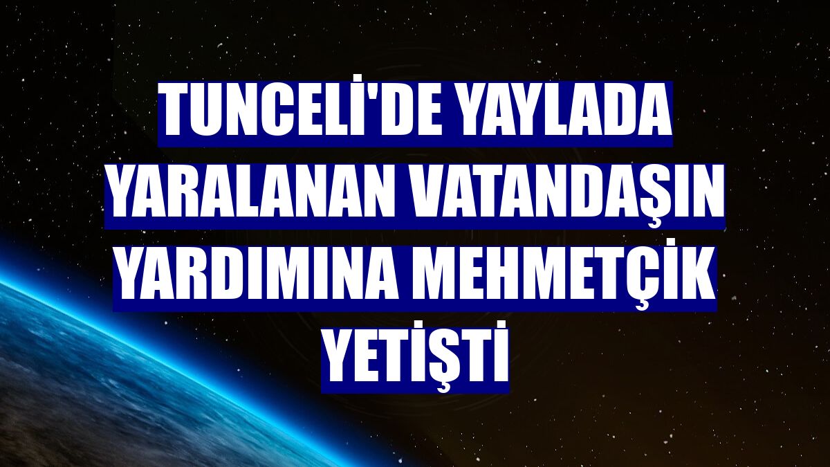 Tunceli'de yaylada yaralanan vatandaşın yardımına Mehmetçik yetişti