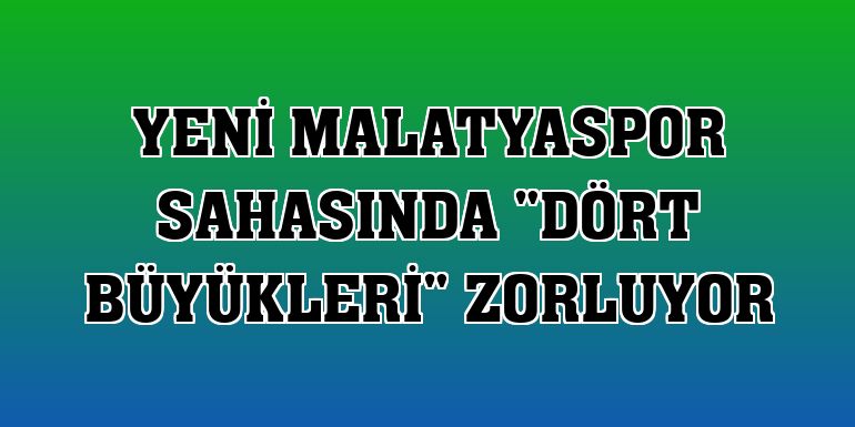Yeni Malatyaspor sahasında 'Dört büyükleri' zorluyor