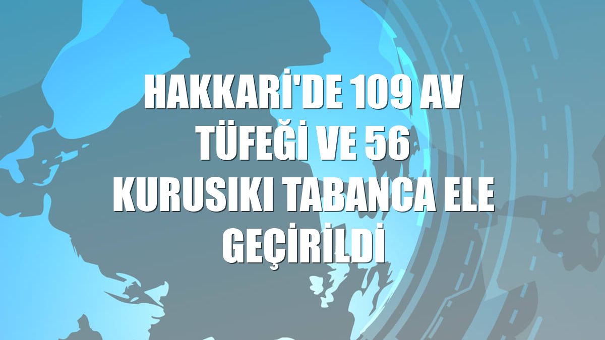 Hakkari'de 109 av tüfeği ve 56 kurusıkı tabanca ele geçirildi