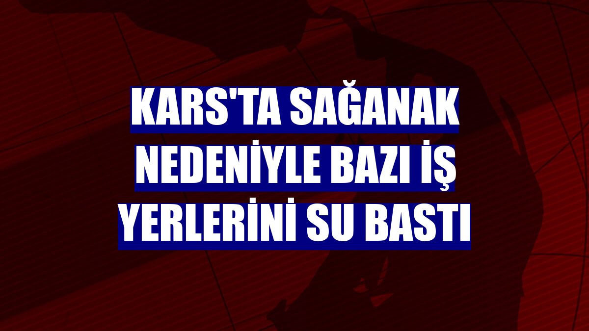 Kars'ta sağanak nedeniyle bazı iş yerlerini su bastı