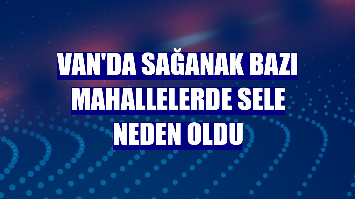 Van'da sağanak bazı mahallelerde sele neden oldu