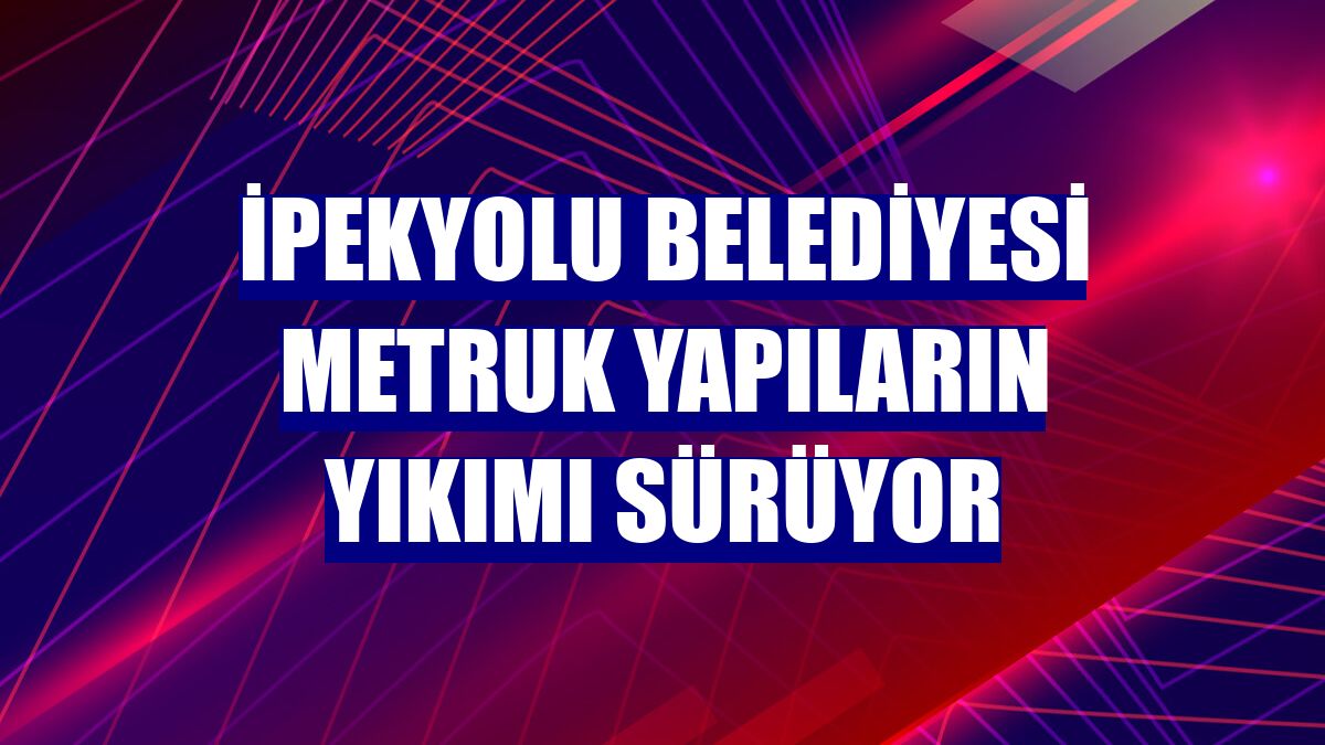 İpekyolu Belediyesi metruk yapıların yıkımı sürüyor