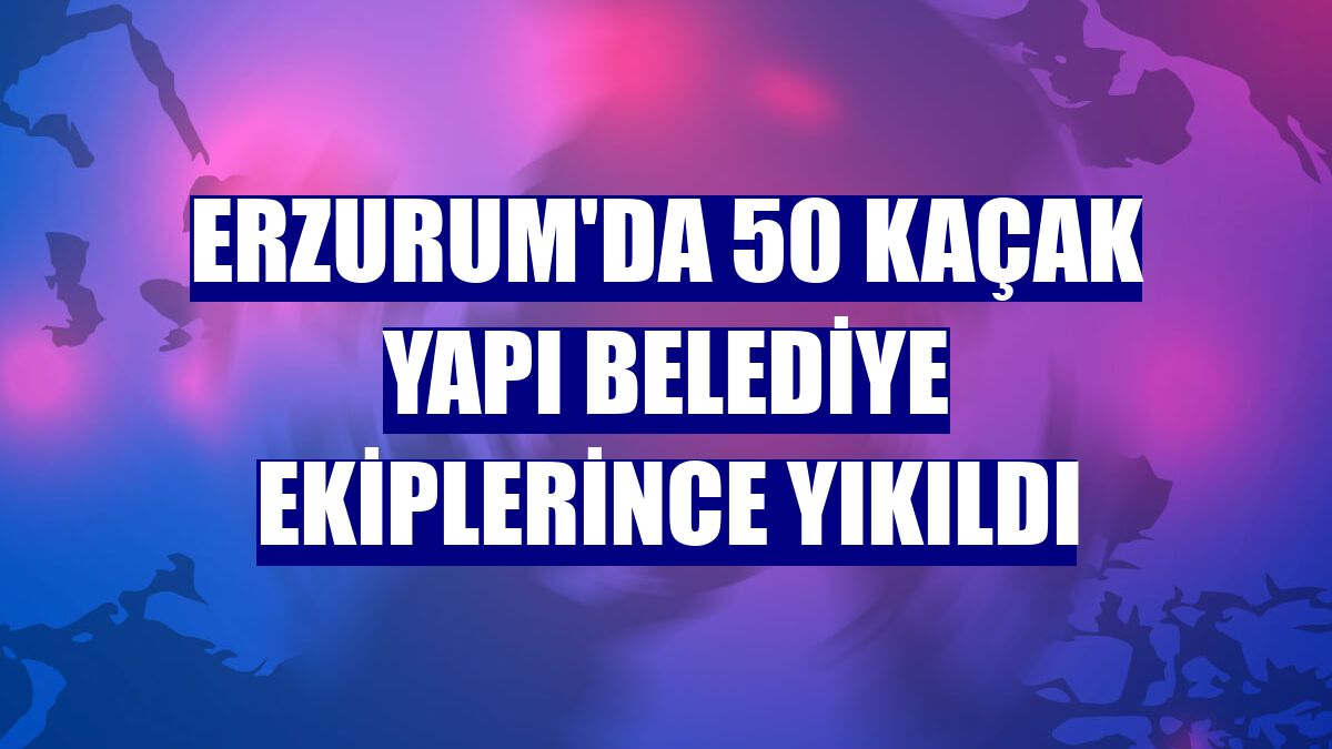 Erzurum'da 50 kaçak yapı belediye ekiplerince yıkıldı