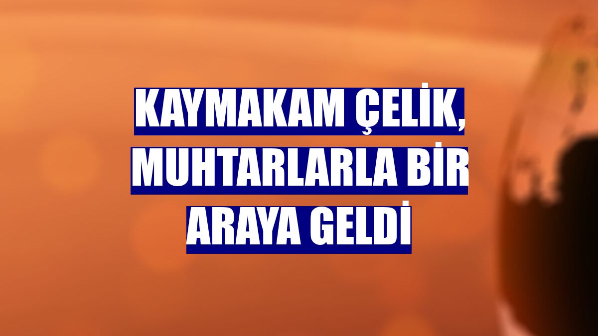Kaymakam Çelik, muhtarlarla bir araya geldi