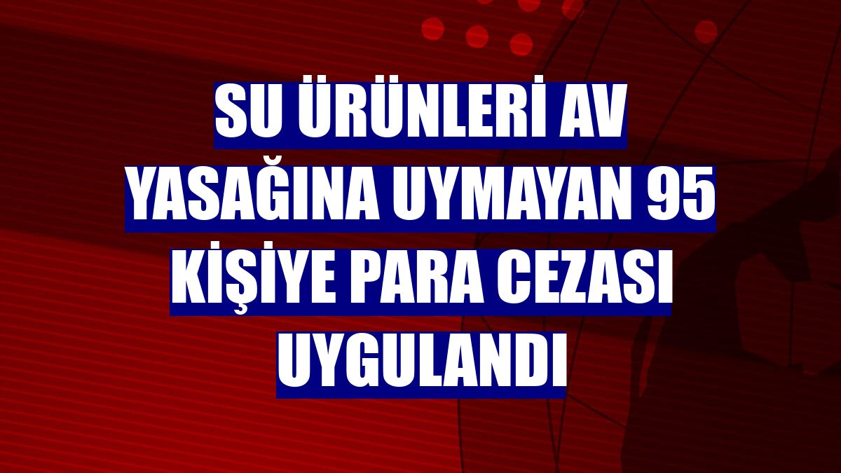 Su ürünleri av yasağına uymayan 95 kişiye para cezası uygulandı