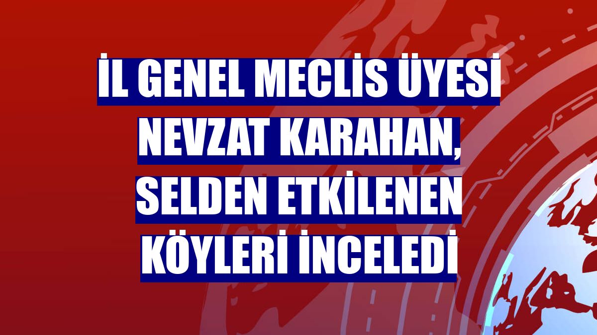 İl Genel Meclis Üyesi Nevzat Karahan, selden etkilenen köyleri inceledi