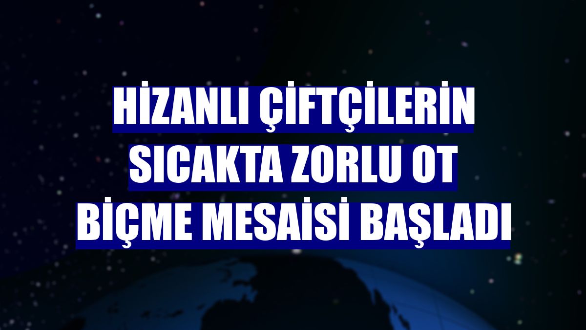 Hizanlı çiftçilerin sıcakta zorlu ot biçme mesaisi başladı