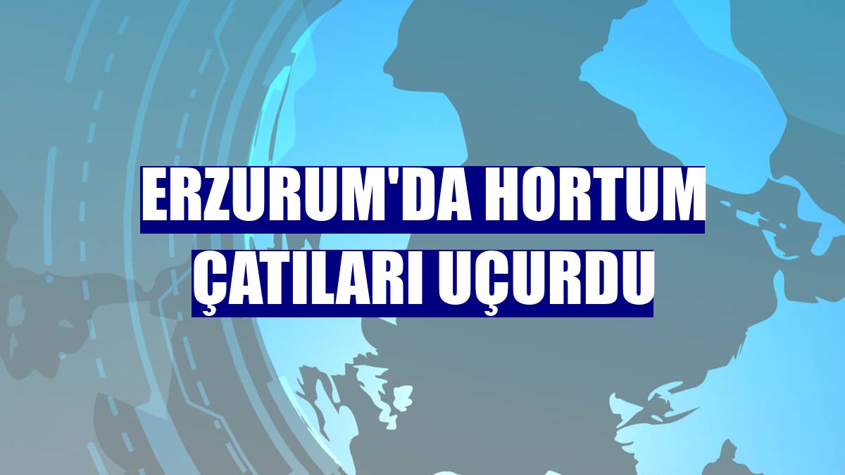 Erzurum'da hortum çatıları uçurdu