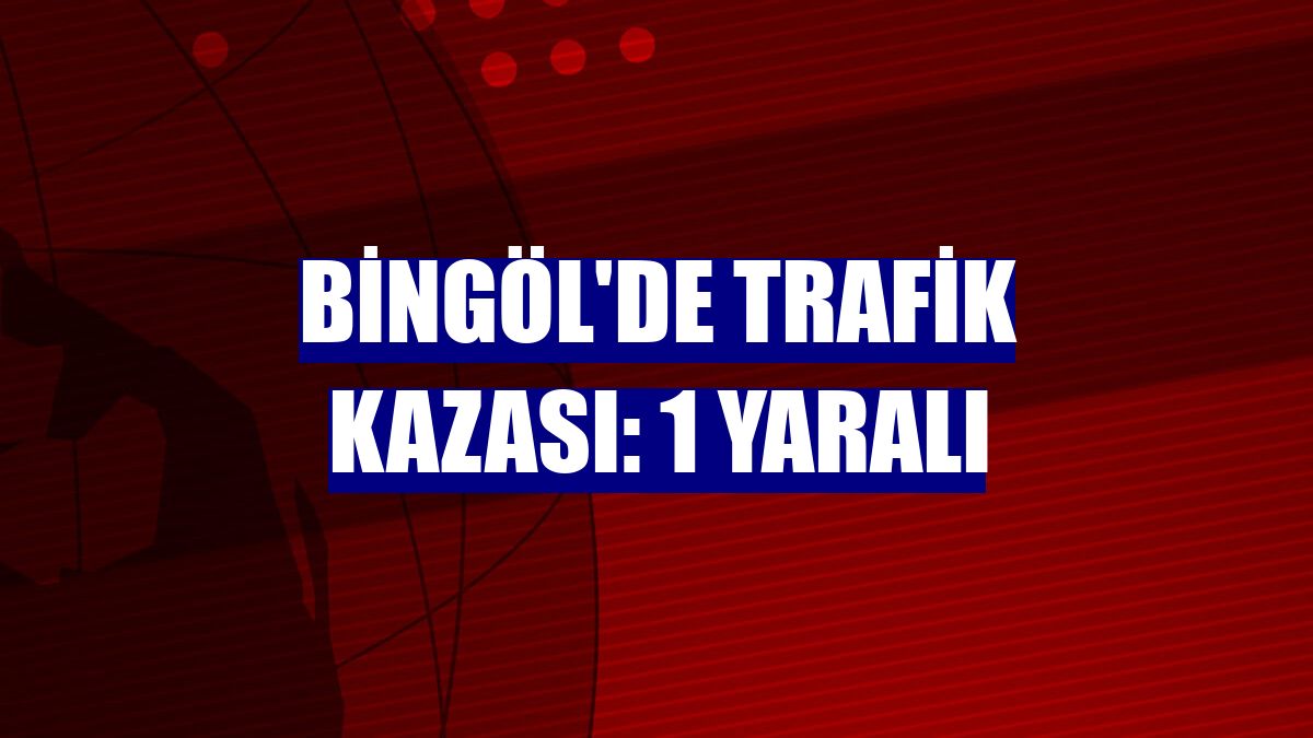 Bingöl'de trafik kazası: 1 yaralı