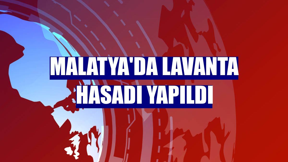 Malatya'da lavanta hasadı yapıldı