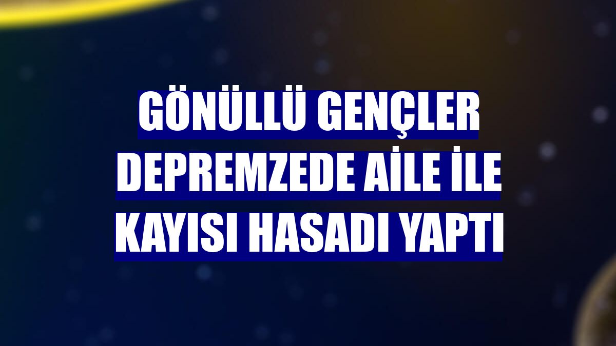 Gönüllü gençler depremzede aile ile kayısı hasadı yaptı