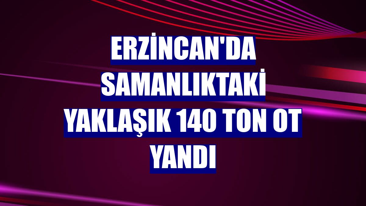 Erzincan'da samanlıktaki yaklaşık 140 ton ot yandı