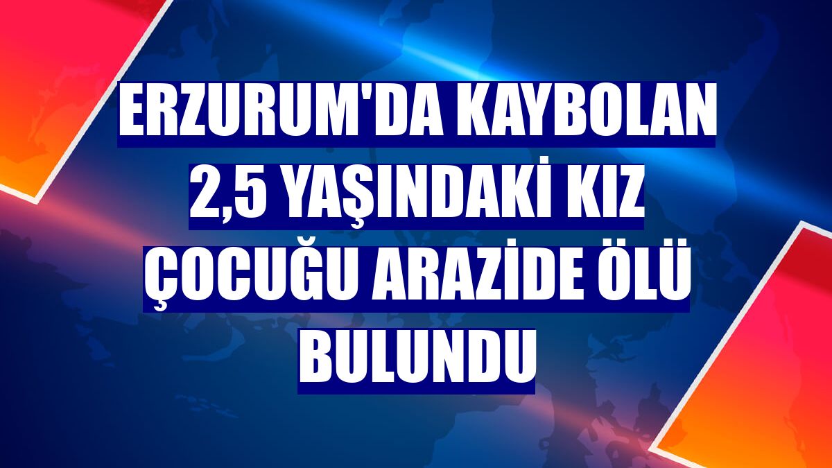 Erzurum'da kaybolan 2,5 yaşındaki kız çocuğu arazide ölü bulundu
