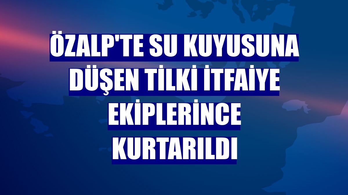 Özalp'te su kuyusuna düşen tilki itfaiye ekiplerince kurtarıldı