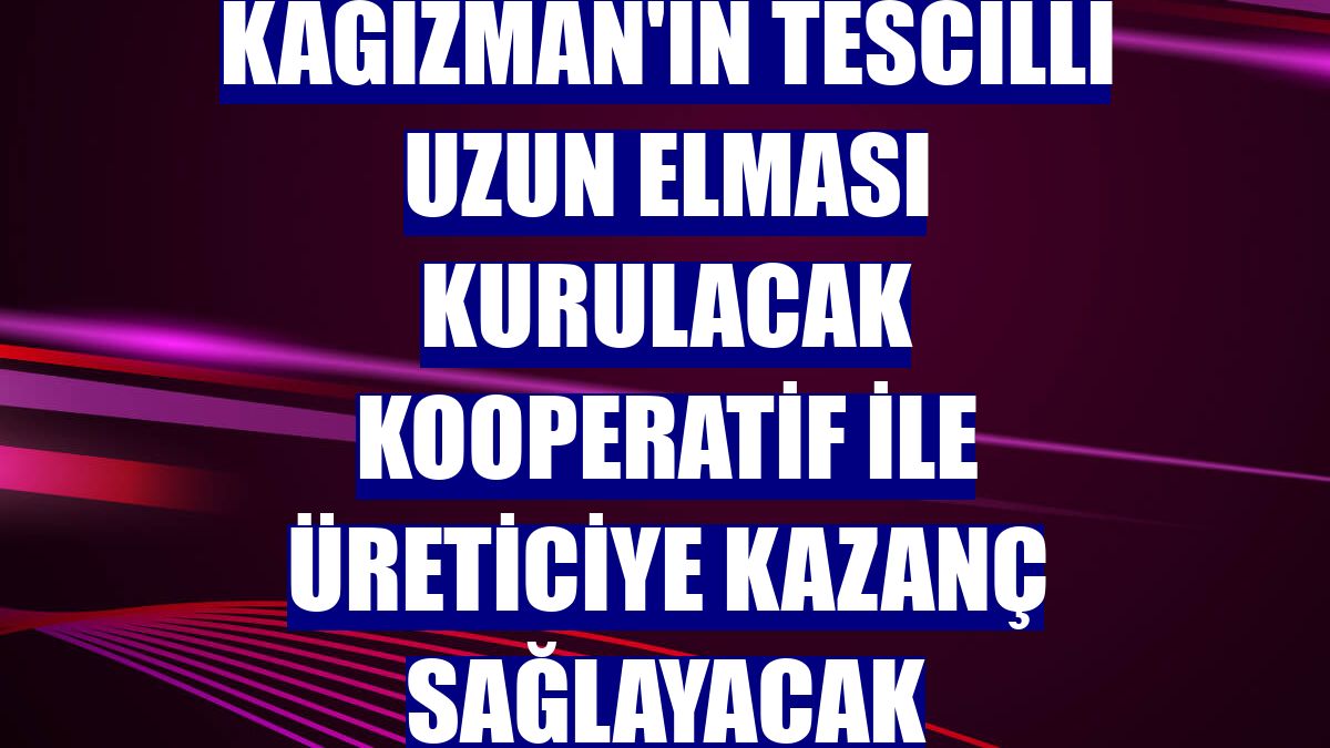 Kağızman'ın tescilli uzun elması kurulacak kooperatif ile üreticiye kazanç sağlayacak