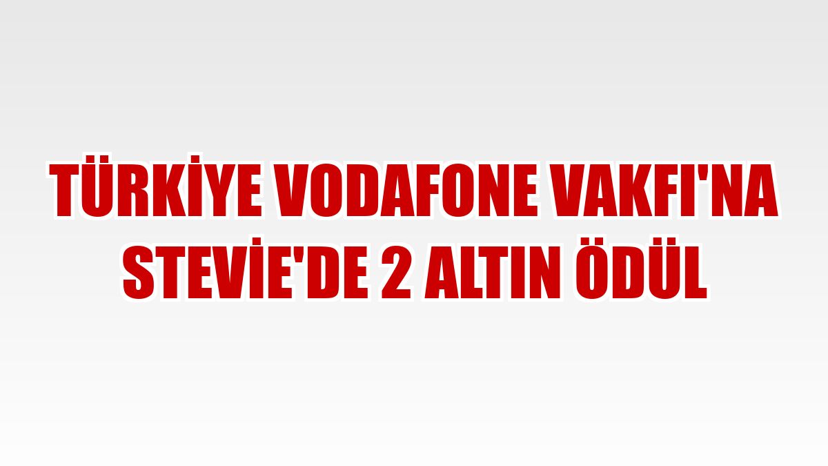 Türkiye Vodafone Vakfı'na Stevie'de 2 altın ödül