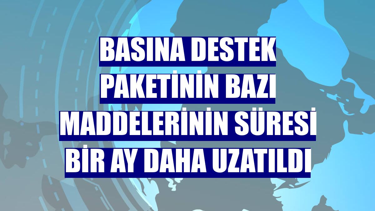 Basına destek paketinin bazı maddelerinin süresi bir ay daha uzatıldı