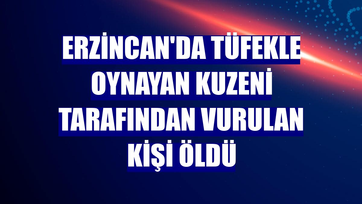 Erzincan'da tüfekle oynayan kuzeni tarafından vurulan kişi öldü