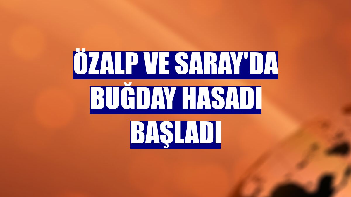 Özalp ve Saray'da buğday hasadı başladı