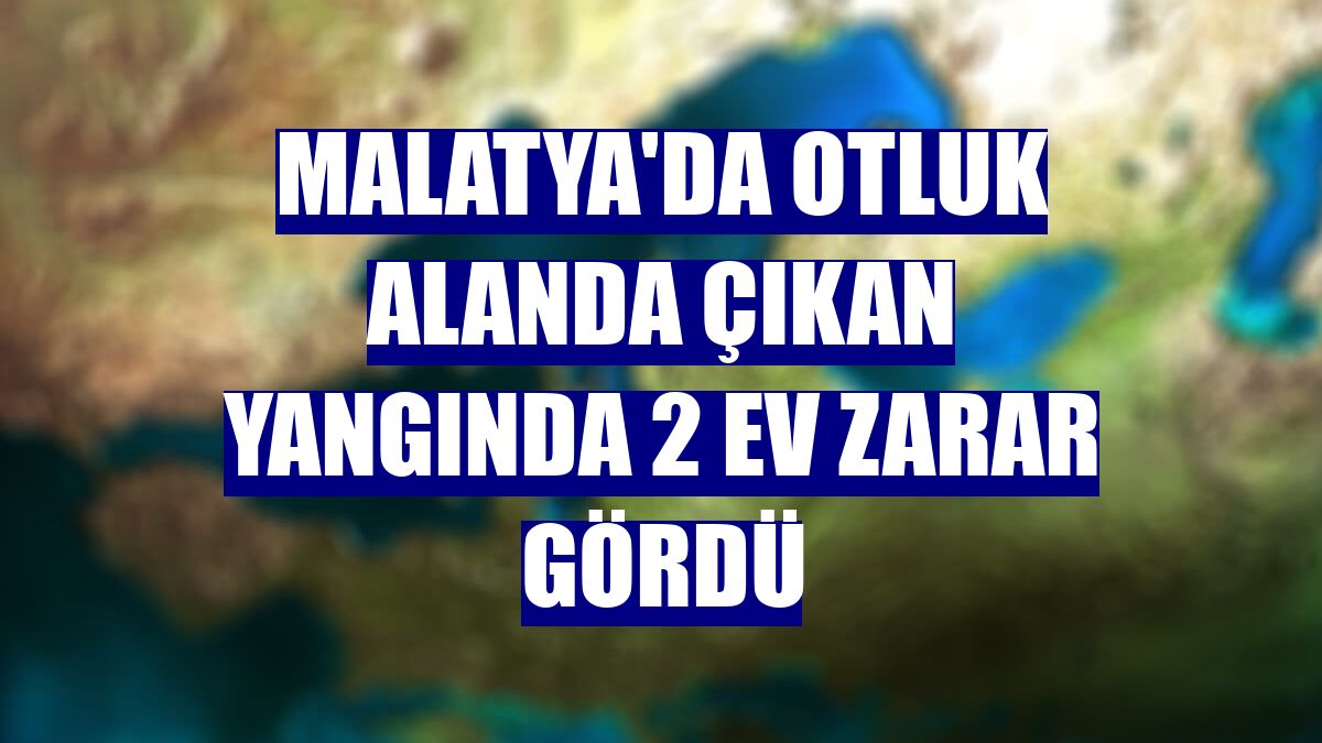 Malatya'da otluk alanda çıkan yangında 2 ev zarar gördü