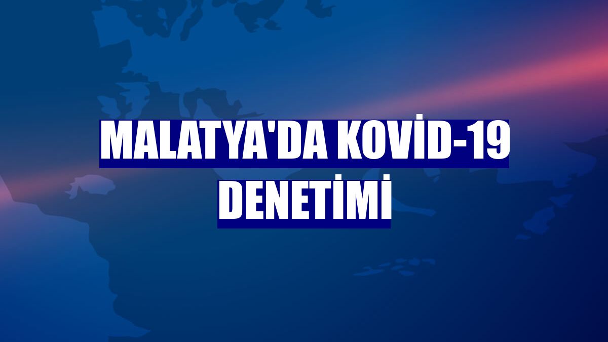 Malatya'da Kovid-19 denetimi