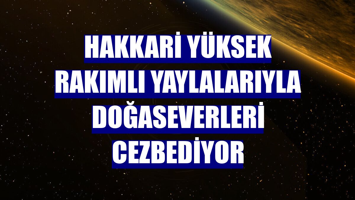 Hakkari yüksek rakımlı yaylalarıyla doğaseverleri cezbediyor