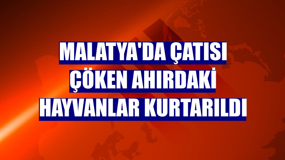 Malatya'da çatısı çöken ahırdaki hayvanlar kurtarıldı